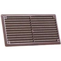 Map Vent Fixed Louvre Vent with Flyscreen Brown 152 x 76mm (318HY)