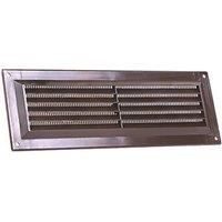 Map Vent Fixed Louvre Vent with Flyscreen Brown 229 x 76mm (158HY)
