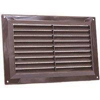 Map Vent Fixed Louvre Vent with Flyscreen Brown 229 x 152mm (570HY)