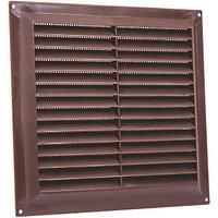 Map Vent Fixed Louvre Vent with Flyscreen Brown 229 x 229mm (491HY)