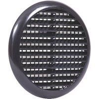Map Vent Fixed Louvre Vent with Flyscreen Black 145 x 145mm (241HY)