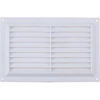 Map Vent Fixed Louvre Vent with Flyscreen White 229 x 152mm (4695D)