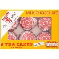 Tunnock's Milk Chocolate Tea Cakes, 6 x 24g- best before 12/7/25