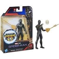 Marvel Spider-Man 15-Cm Mystery Web Gear Black and Gold Suit Spider-Man, 1 Mystery Web Gear Armor Accessory and 1 Character Accessory, Ages 4 and Up