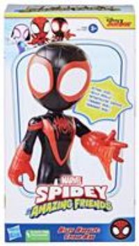 Hasbro Marvel Spidey and His Amazing Friends Supersized Miles Morales: Spider-Man Action Figure, Preschool Toy for Age 3 and Up, Multicolor,Other_toys