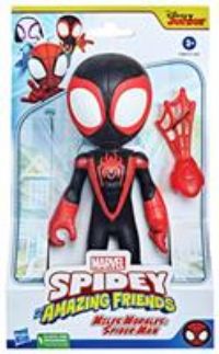 Hasbro Marvel Spidey and His Amazing Friends Supersized Miles Morales: Spider-Man Action Figure, Preschool Toy for Age 3 and Up, Multicolor,Other_toys