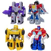 Transformers Toys Heroes vs Villains 4-Pack, Autobot and Decepticon 4.5-Inch Action Figures, Preschool Robot Toys for Kids Ages 3 and Up