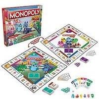 Hasbro Gaming Monopoly Junior Board Game, 2-Sided Gameboard, 2 Games in 1, Monopoly Game for Younger Children; Kids Games, Junior Games