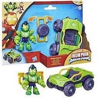 Iron Man and His Awesome Friends Marvel Iron Hulk Action Figure & Toy Vehicle