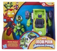 Iron Man and His Awesome Friends Marvel Iron Hulk 2-In-1 Mech Suit & Vehicle, Action Figure & Toy Vehicle