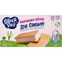 Silver Pail Raspberry Ripple Ice Cream Block 568ml