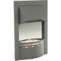 Dimplex DKT20 Dakota Electric Inset Fire with Optiflame Effect, 2 kW, 230 W, Stainless Steel