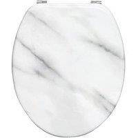 Aqualona Marble Effect Hardwearing Wooden Toilet Seat