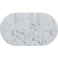 MARBLE BATH MAT OVAL SHAPE SOFT CUSHIONED SHOWER MAT NON-SLIP WITH SUCTION CUPS