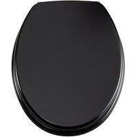 Aqualona Matt Black Mdf Toilet Seat