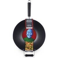 Ken Hom Excellence Carbon Steel Non-Stick Mini Wok - Asian Cooking - Black, 35cm