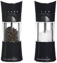 Cole and Mason H306498 Harrogate Classic Inverta Salt and Pepper Mill Gift Set - Manual salt and pepper grinders, 15 cm tall, in black