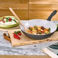 Prestige - Earth Pan - Stir Fry Wok Non Stick - 28cm - Toxin Free Ceramic Non Stick - Induction Suitable - Recycled and Recyclable Cookware - Dishwasher Safe - Easy Grip Handles - 5 Year Guarantee