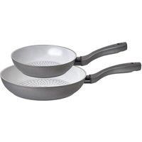 Prestige - Earth Pan - 2 x Induction Frying Pans - 20cm/28cm - Toxin Free Ceramic Non Stick - Induction Suitable - Recycled and Recyclable Cookware - Dishwasher Safe - Easy Grip Handles - 5 Year Gtee