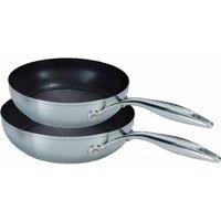 Circulon SteelShield S-Series Stainless Steel - Induction Twin Pack Frying Pans - 20/26cm Skillet - Non stick - Dishwasher Safe - Stay Cool Handles