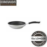 Circulon Total Stainless Steel Fry Pan, Soft Grip Handle, Dishwasher Safe - 22cm