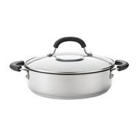 Circulon Total Stainless Steel 24cm Shallow Casserole Dish - 24cm, 2.8L Capacity