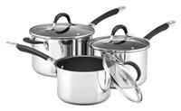 Circulon Momentum 3 Piece Saucepan Set Silver