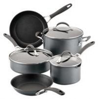 Circulon Scratch Defense Induction Hob Pan Set of 5 - Pots and Pans Sets Non Stick with Extreme Non Stick, Dishwasher & Oven Safe Cookware, Graphite Pewter Finish