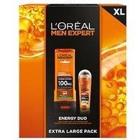 L'Oreal Paris Men Expert Energy Duo Xl Gift Set For Him, Cleansing Face & Body Hygiene Duo, Extra Large Gift Set For Men