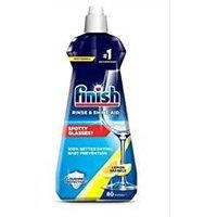 Finish | Finish Dishwasher Rinse & Shine Aid | Lemon| 400ml  | For Drier Glasses and Spot Prevention