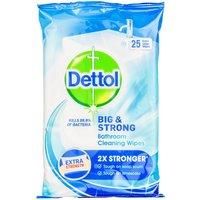 Dettol Big & Strong Bathroom Antibacterial Cleaning Wipes 25 Extra Large Wipes