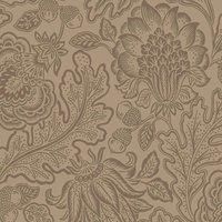 Belgravia Decor Fernhurst Trail Mocha Wallpaper 1112 - Leaf Foliage Acorn