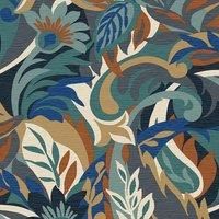 Belgravia Casa Leaf Wallpaper - Modern Wallpaper for Living Room, Bedroom, Fireplace - Decorative Luxury Floral Wall Paper with Leaves & Flower Pattern (Blue & Teal Green)