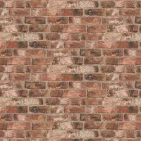 New Fine Decor Natural Rustic Brick Wallpaper Red / Brown FD31045