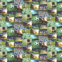 BHF FD41915 Novelty Football Collage Wallpaper, Multi-Colour, Set of 2 Pieces