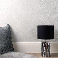 Fine Décor FD41965 Quartz Damask Wallpaper, Silver