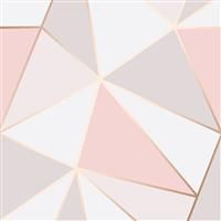 Fine Decor FD41993 UK Apex Geo Sidewall Wallpaper, Rose Gold