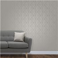 Fine Décor FD41997 UK Apex Trellis Sidewall Wallpaper, Taupe/Grey