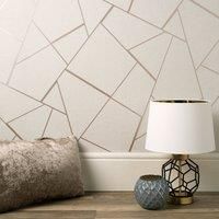 Fine Décor FD42282 Quartz Fractal Wallpaper, Rose Gold
