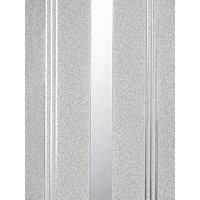 Platinum Rosco Foil Stripe Silver Wallpaper Silver