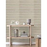 Fine Decor Wooden Slats Realistic 3D Effect Grey / Beige Wallpaper FD42997