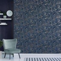 Marble Navy Wallpaper Navy