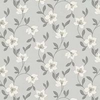 Fine Decor Larson Floral Charcoal Wallpaper FD43066 - Texture Trial Glitter