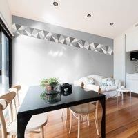 Apex Silver Self Adhesive Wallpaper Border Rose Gold