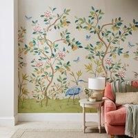 Cranberry and Laine Chinoiserie Floral Wall Mural