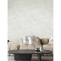 Vymura Apsen Leaf Soft White Wallpaper M95664 - Vinyl Texture Skeleton Foliage
