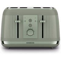 Kenwood Dusk Toaster, 4 Slot Toaster, Reheat, 5 Browning Settings, Defrost and Cancel Functions, Pull Crumb Tray, TFP30.000GN, 1800W, Olive Green