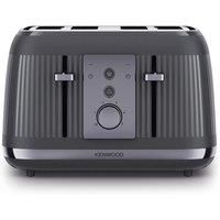 Kenwood Dusk Toaster, 4 Slot Toaster, Reheat, 5 Browning Settings, Defrost and Cancel Functions, Pull Crumb Tray, TFP30.000GY, 1800W, Slate Grey