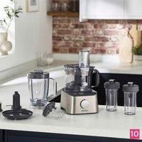 Kenwood Multipro Compact+ FDM312 SS, 5-in-1 Compact Food Processor, Stainless Steel, 2.1 L Capacity, digital weighing scale, Jug Blender, Spicemill, Smoothie Blender, 800 W