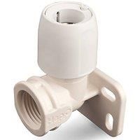 Hep2O Plastic Push-Fit Adapting 90 Wall Plate Elbow 15mm x 1/2" (2279F)